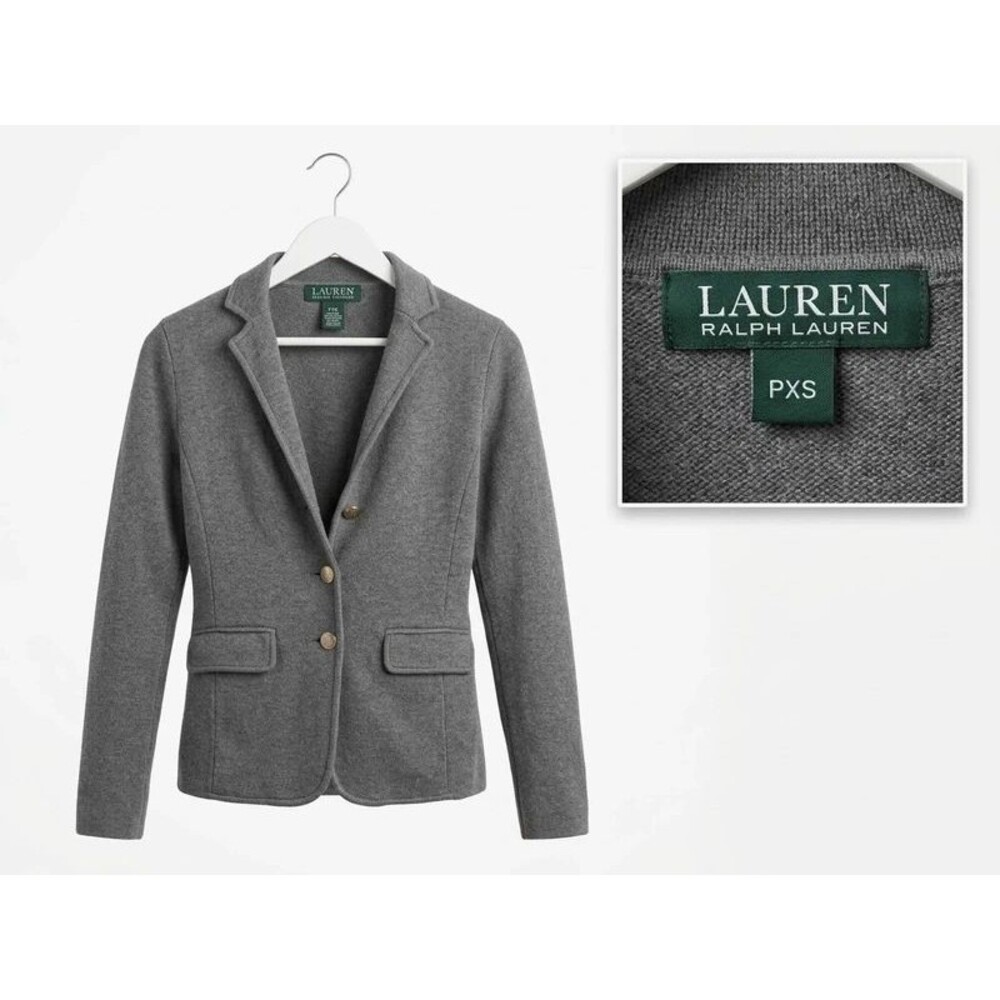 Lauren Ralph Lauren Heather Grey Knit Blazer